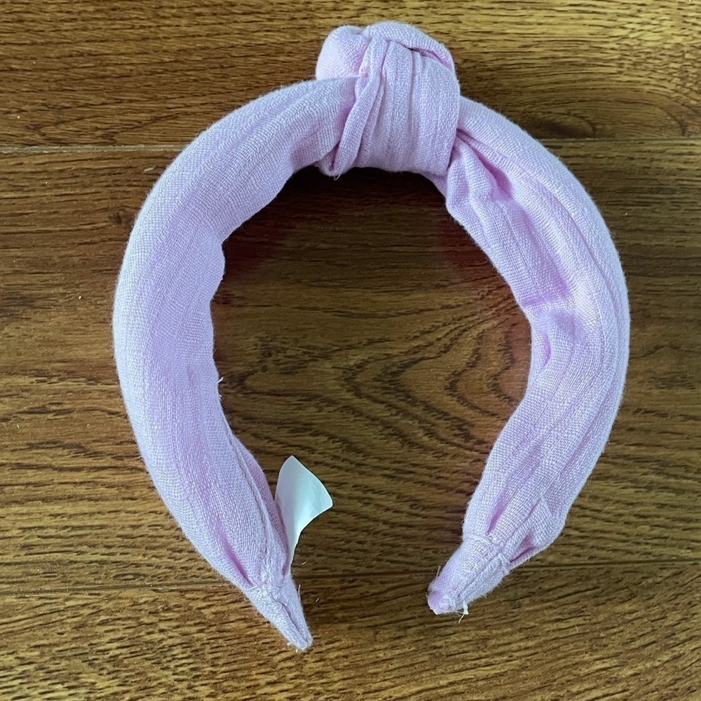 pink tie knot headband
